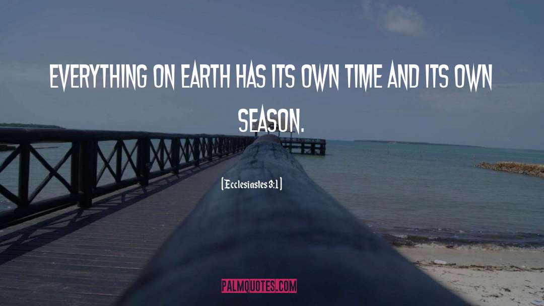 Own Time quotes by Ecclesiastes 3:1