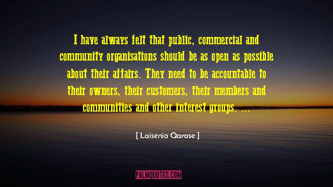 Owners quotes by Laisenia Qarase