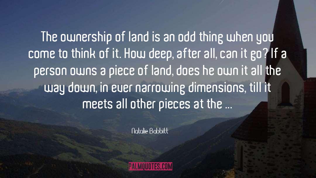 Ownership Of Land quotes by Natalie Babbitt