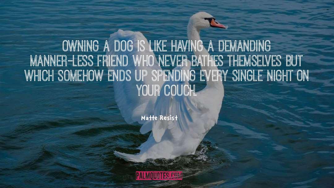 Owning A Dog quotes by Matte Resist