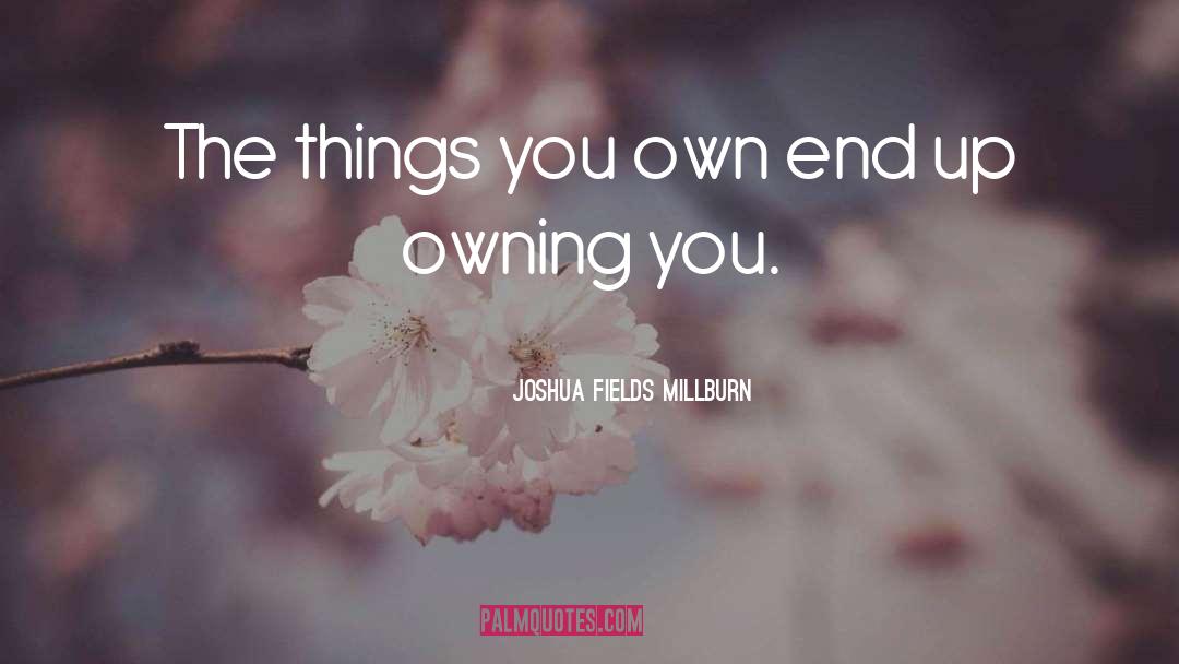 Owning quotes by Joshua Fields Millburn