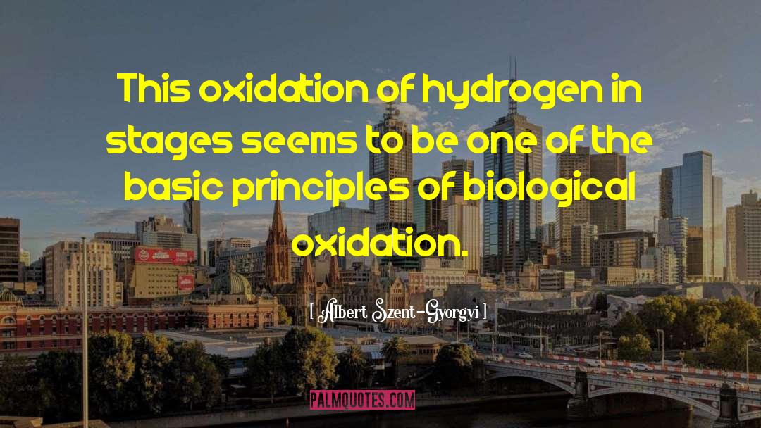 Oxidation quotes by Albert Szent-Gyorgyi