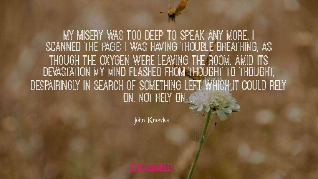 Oxygen Theory quotes by John Knowles