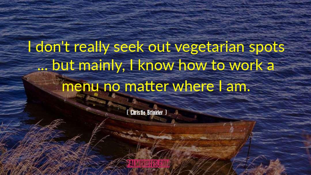 Oyama Menu quotes by Christie Brinkley
