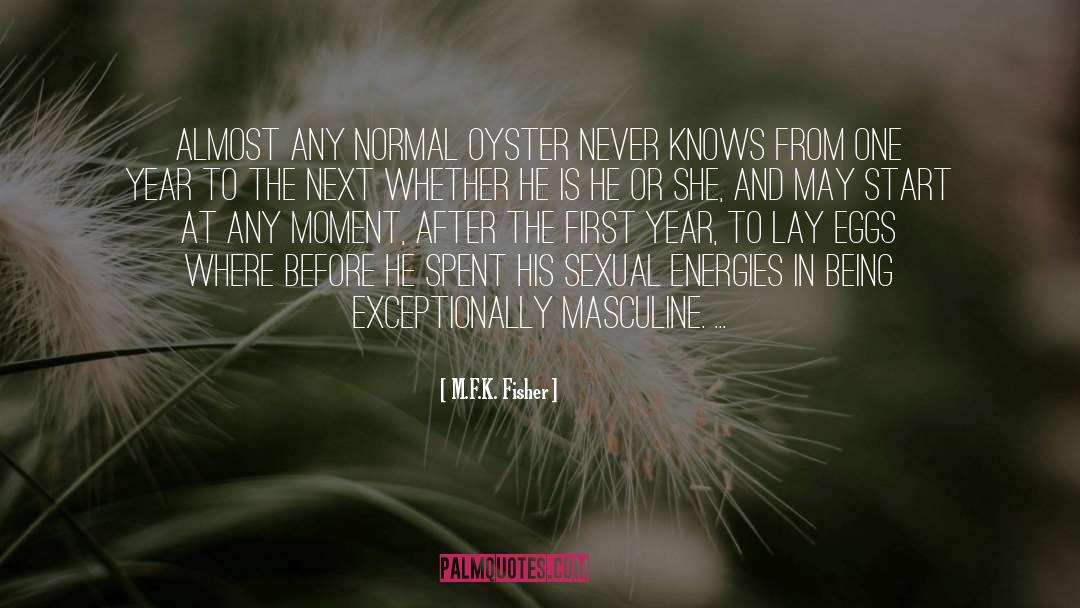 Oyster quotes by M.F.K. Fisher