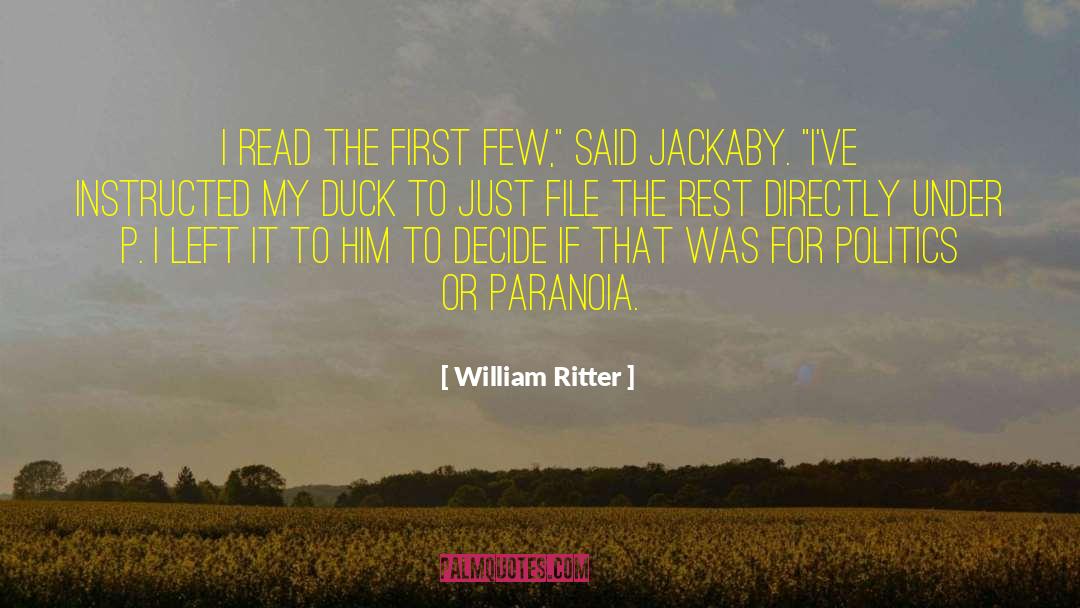 P I quotes by William Ritter