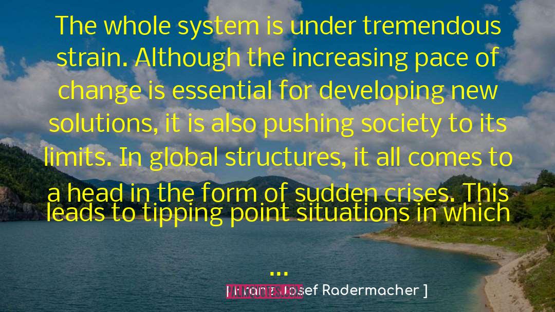 Pace Of Change quotes by Franz Josef Radermacher