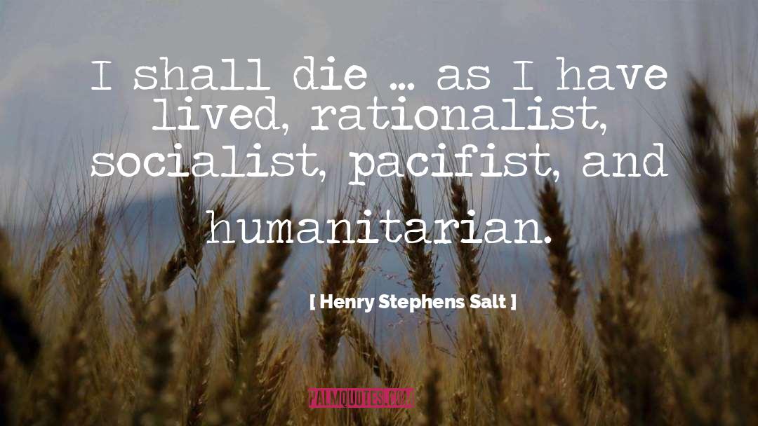 Pacifist quotes by Henry Stephens Salt