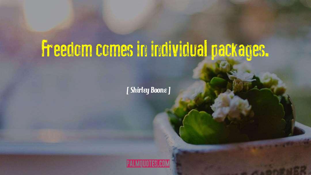 Packages quotes by Shirley Boone