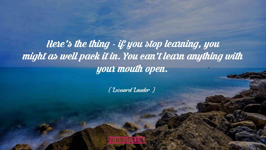 Packs quotes by Leonard Lauder