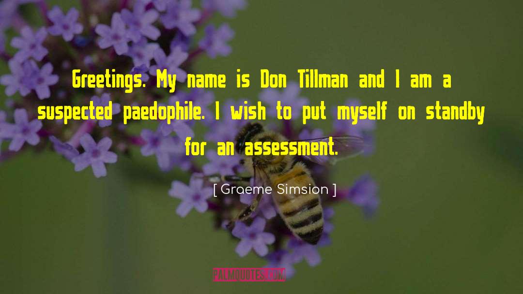 Paedophile quotes by Graeme Simsion