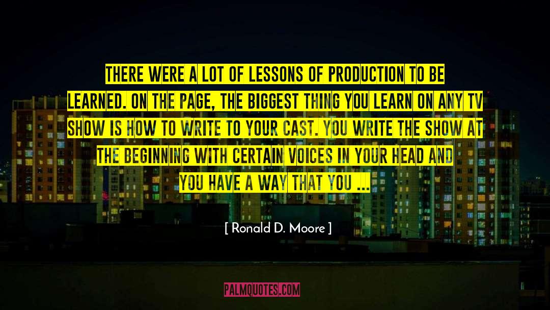 Page 109 quotes by Ronald D. Moore