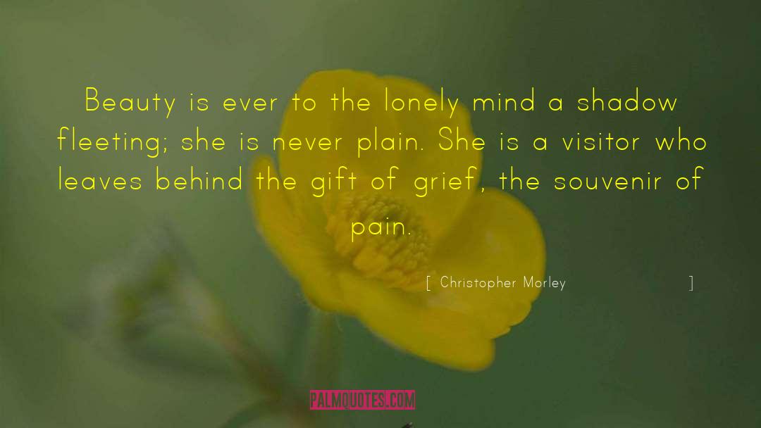 Pain Beauty quotes by Christopher Morley
