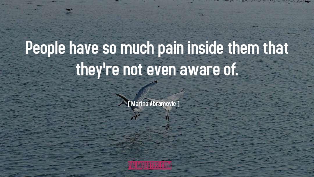 Pain Inside quotes by Marina Abramovic