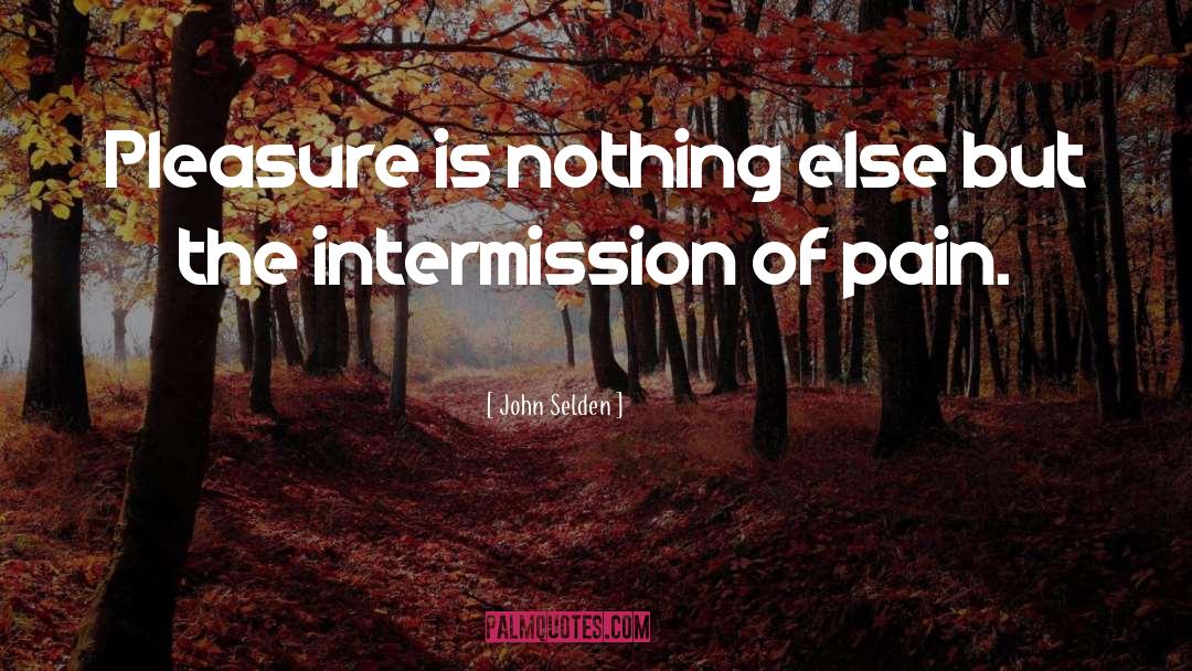 Pain Pleasure quotes by John Selden