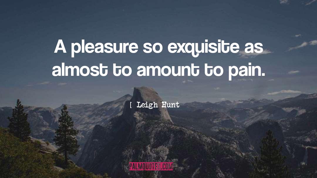 Pain Pleasure quotes by Leigh Hunt