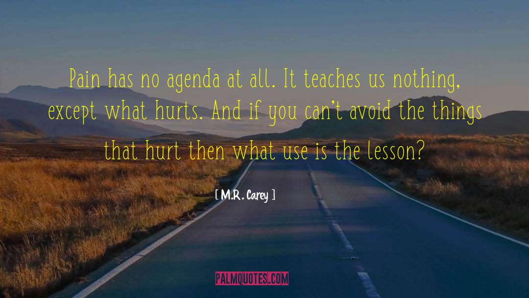 Pain Teaches quotes by M.R. Carey