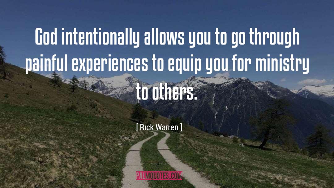 Painful Experiences quotes by Rick Warren