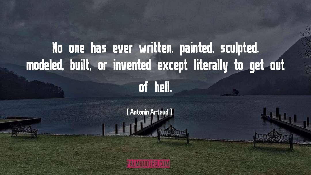 Painted quotes by Antonin Artaud