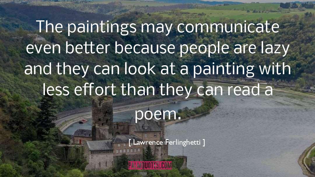 Painting quotes by Lawrence Ferlinghetti