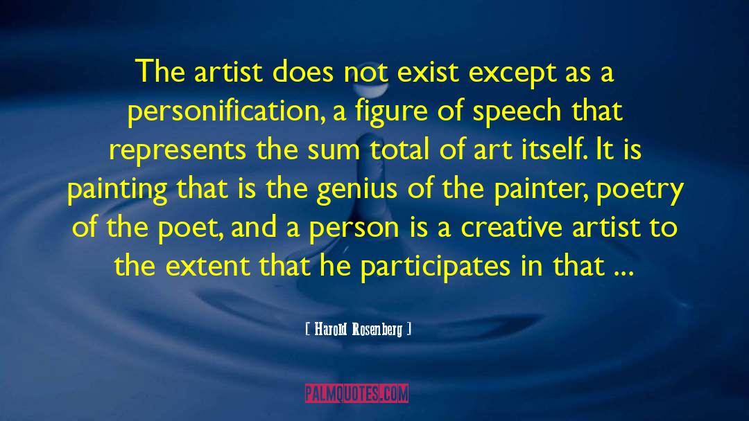 Painting Signature quotes by Harold Rosenberg