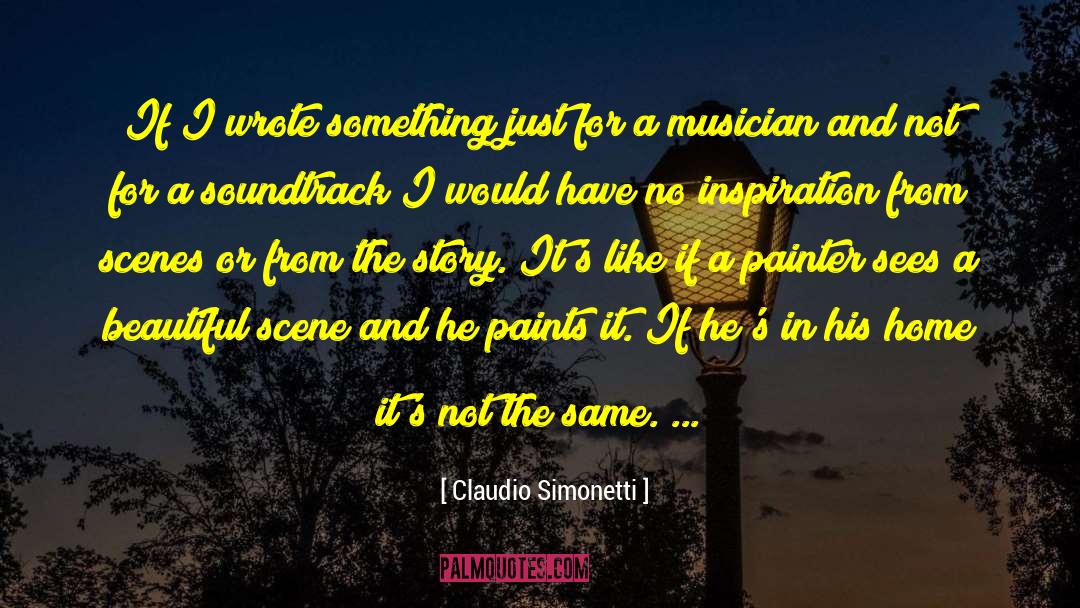 Paints quotes by Claudio Simonetti