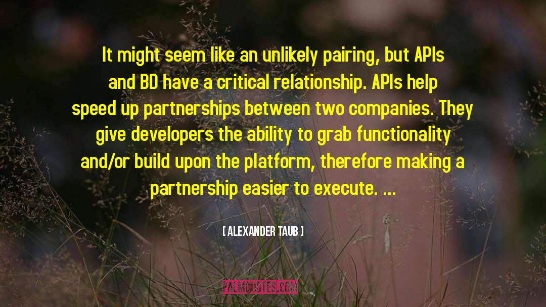 Pairing quotes by Alexander Taub
