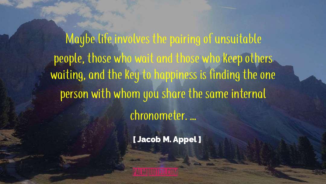 Pairing quotes by Jacob M. Appel