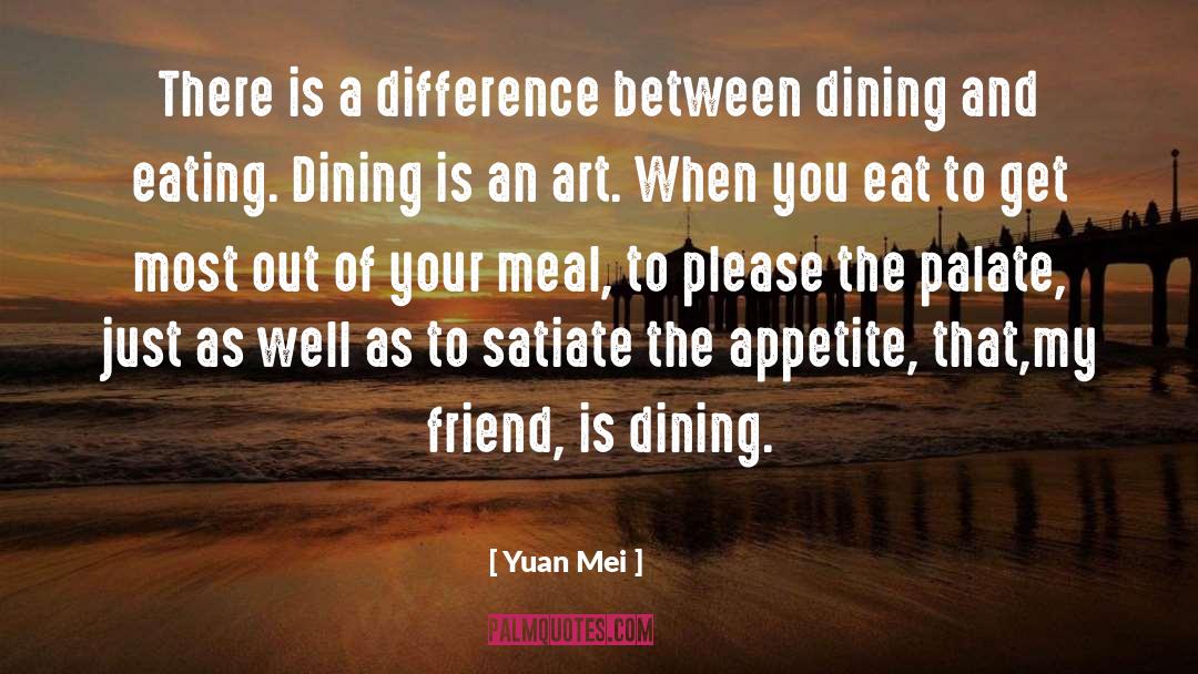 Palate quotes by Yuan Mei