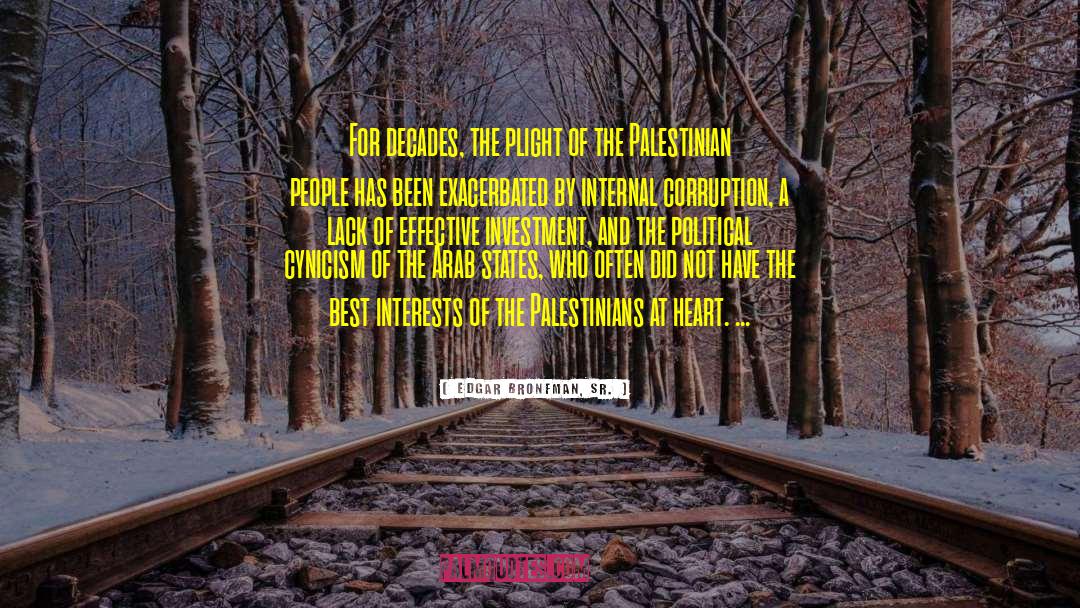 Palestinian quotes by Edgar Bronfman, Sr.