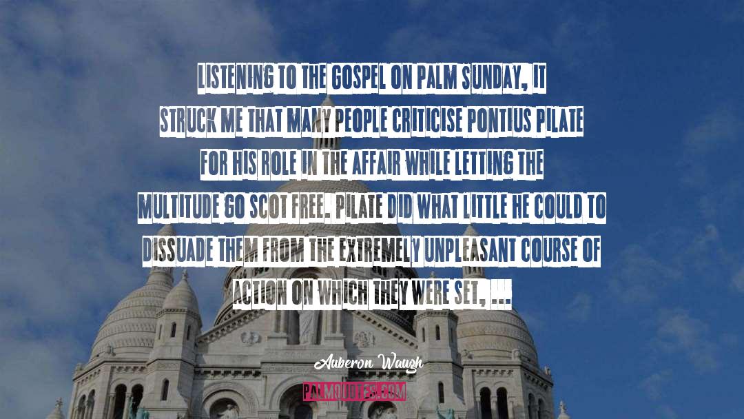 Palm Sunday quotes by Auberon Waugh