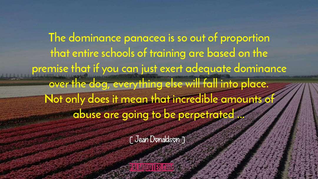 Panacea quotes by Jean Donaldson
