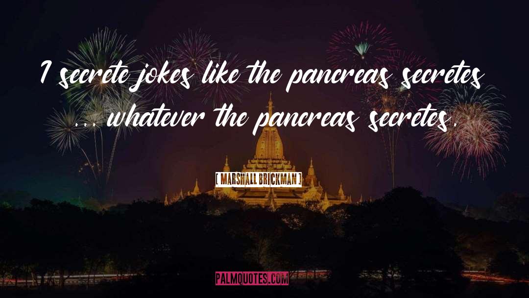 Pancreas quotes by Marshall Brickman