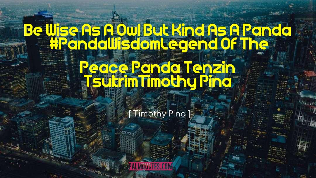 Pandawisdom quotes by Timothy Pina