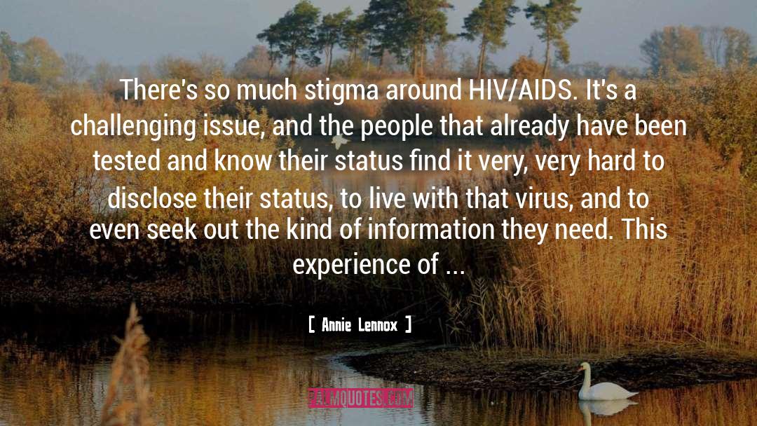 Pandemic quotes by Annie Lennox