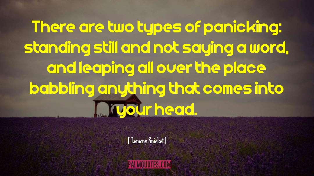 Panicking quotes by Lemony Snicket