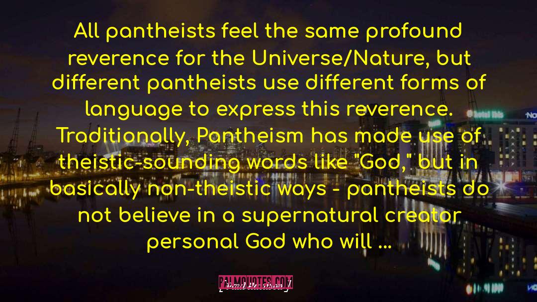 Pantheism quotes by Paul Harrison