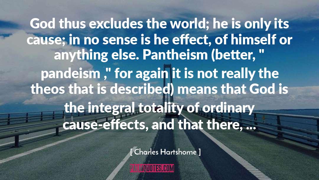 Pantheism quotes by Charles Hartshorne