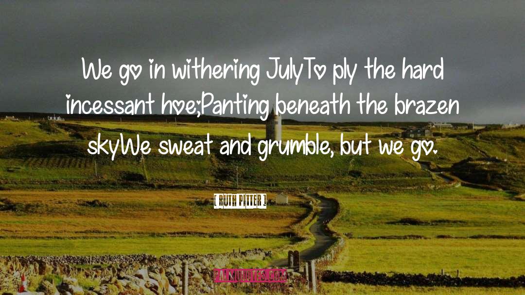 Panting quotes by Ruth Pitter