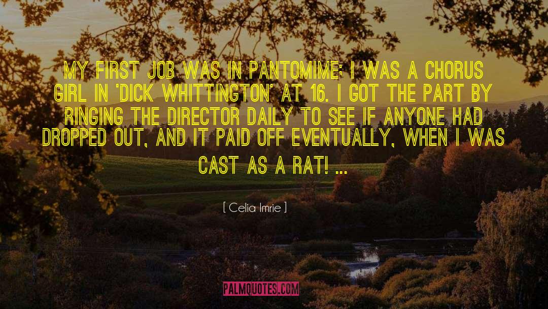 Pantomime quotes by Celia Imrie