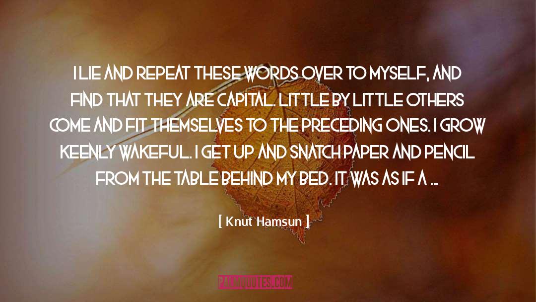 Paper And Pencil quotes by Knut Hamsun