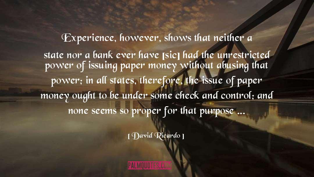 Paper Money quotes by David Ricardo