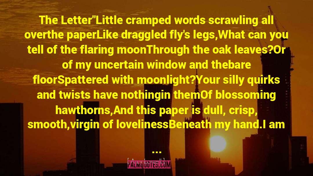 Paper Town quotes by Amy Lowell