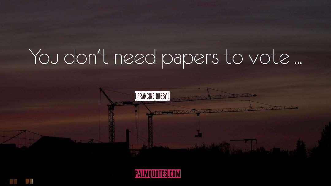 Papers quotes by Francine Busby