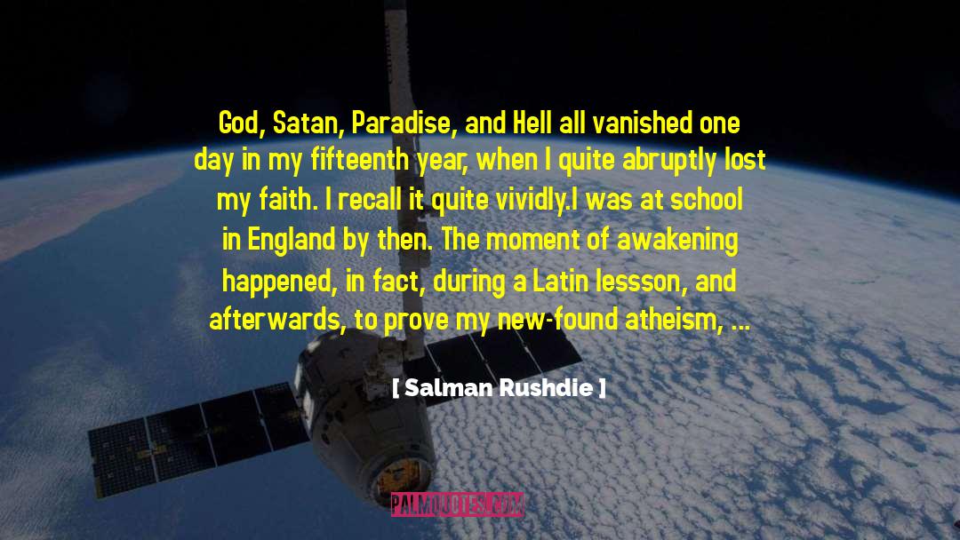 Paradise Lost Satan quotes by Salman Rushdie