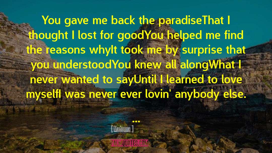 Paradise Lost Satan quotes by Madonna