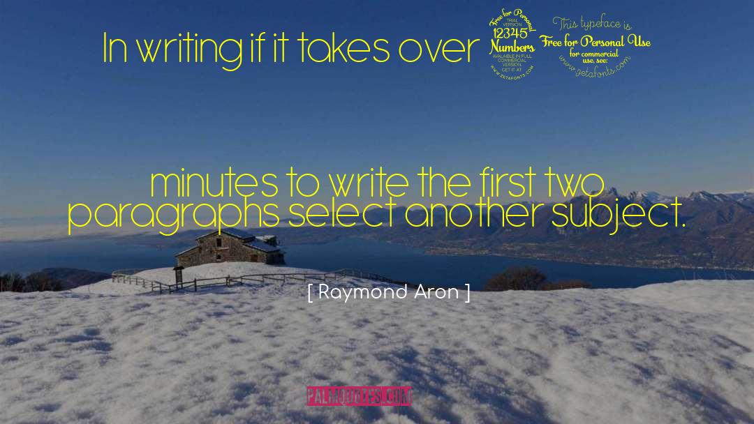 Paragraphs quotes by Raymond Aron