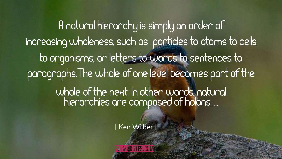 Paragraphs quotes by Ken Wilber
