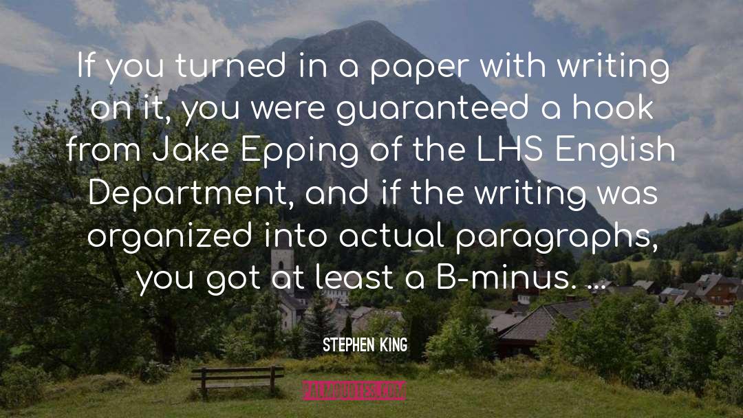 Paragraphs quotes by Stephen King