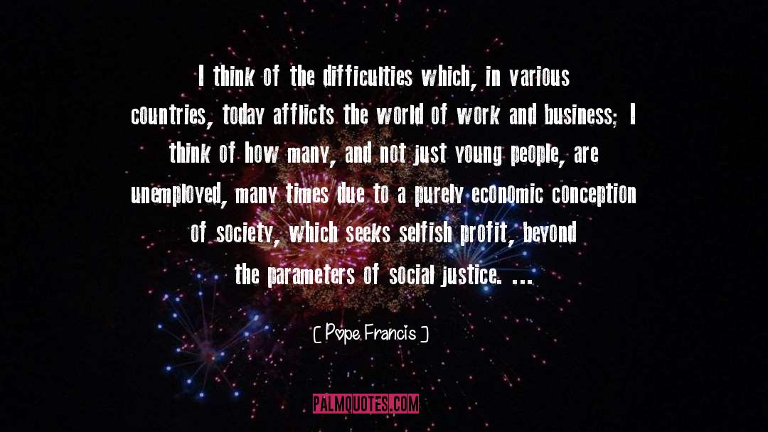 Parameters quotes by Pope Francis